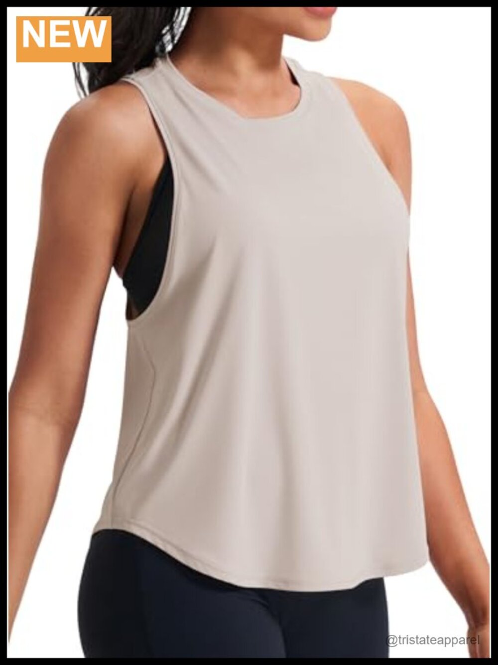 Loose Fit Sleeveless Workout Tank Top Deep Armhole Gym Yoga Running Top